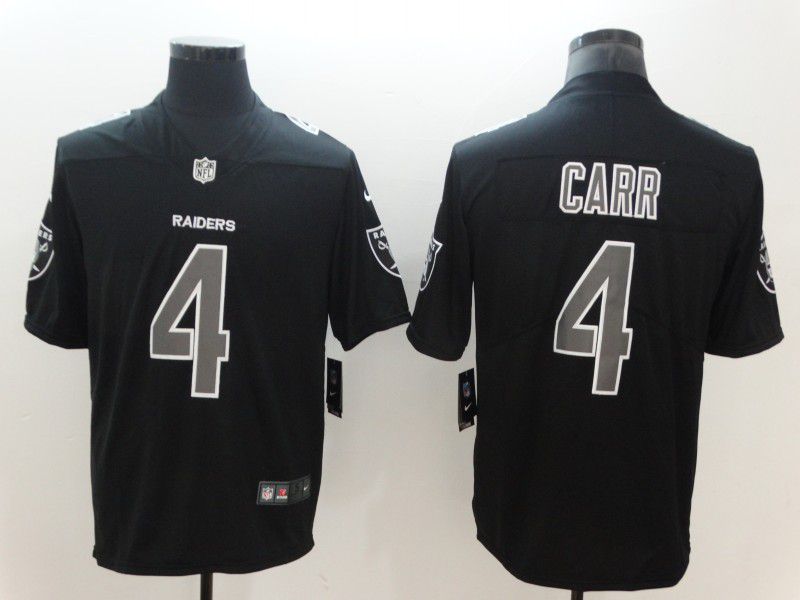 Men Oakland Raiders #4 Carr Nike Fashion Impact Black Color Rush Limited NFL Jerseys->carolina panthers->NFL Jersey